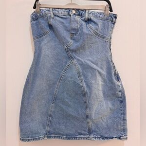 ZARA denim body con dress